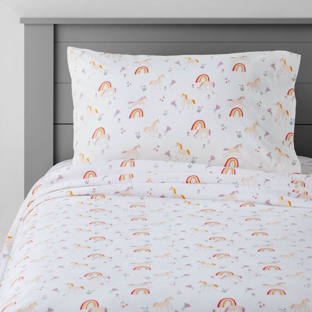 Pillowfort - Full Unicorn Cotton Kids' Sheet Set - Pillowfort Unicorn